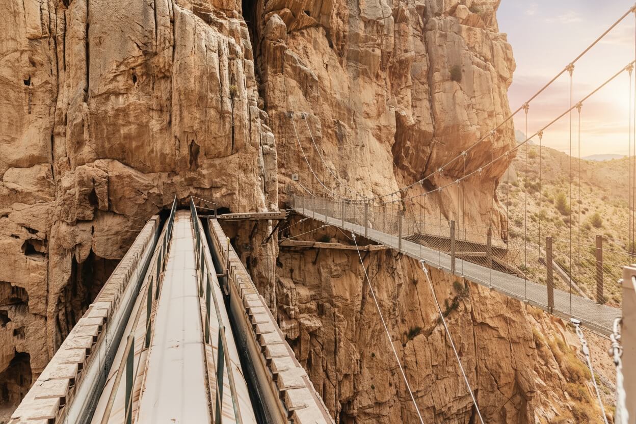 Caminito del Rey dramatic cliff walkway